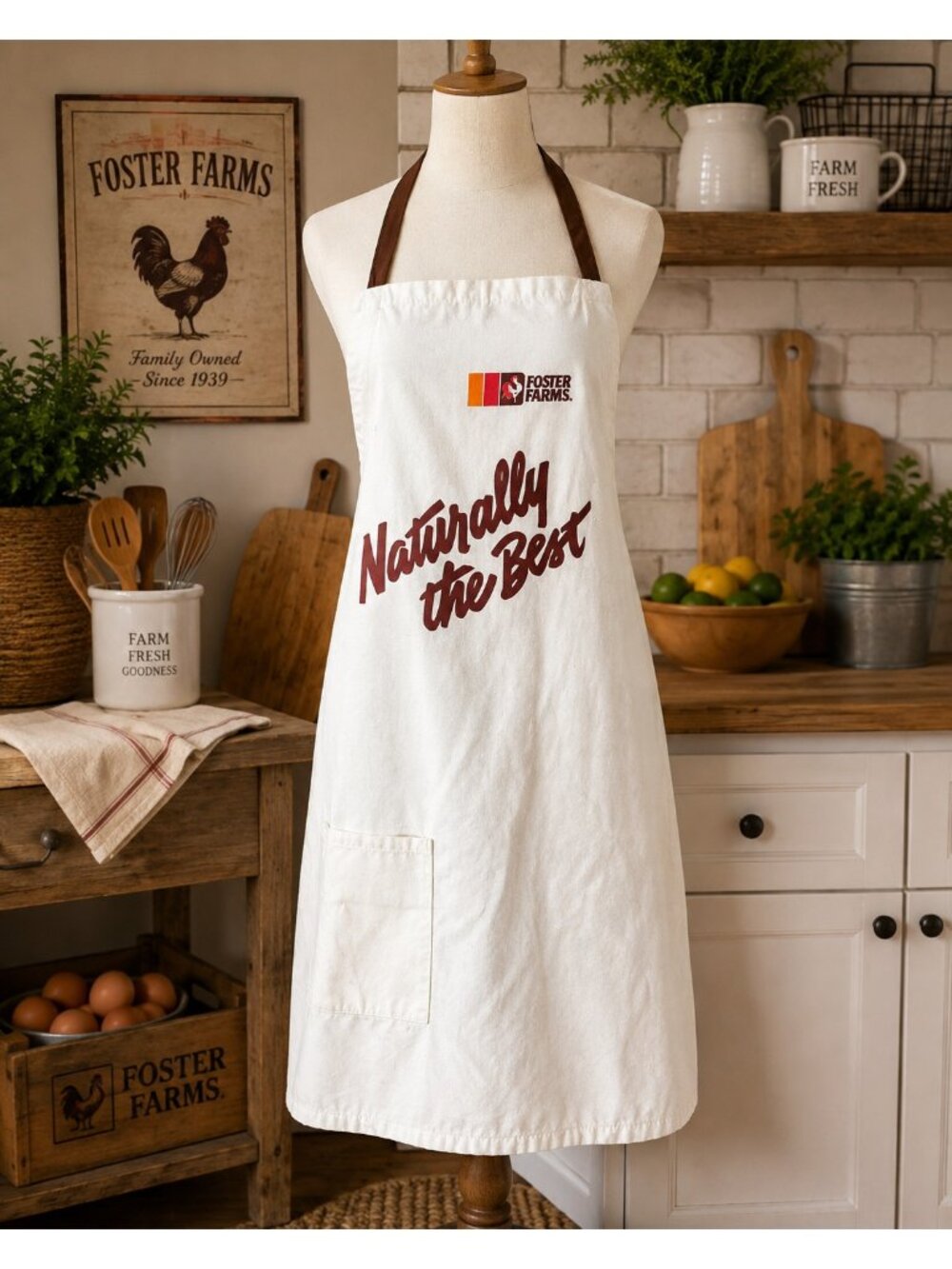 Vintage Foster Farms Chicken Apron Naturally The Best Advertising Memorabilia